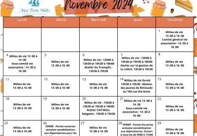 Programmation Novembre